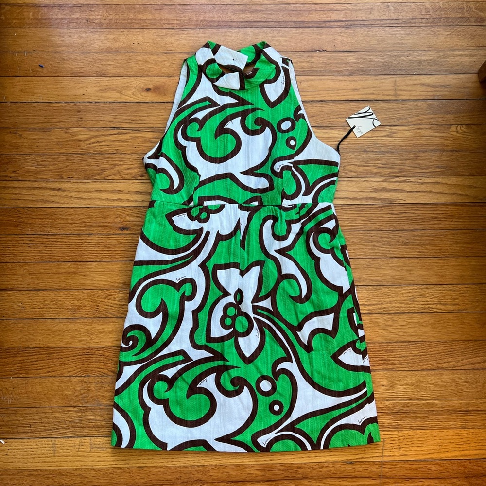 Milly dress open back textured cotton size 12. Nwt.